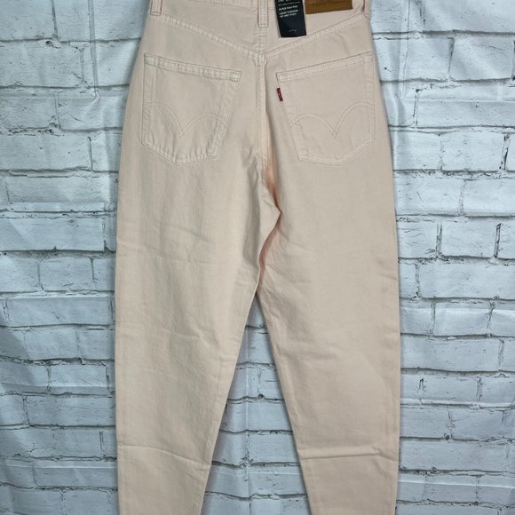 Womens Size 27x30 Levis Premium High Loose Taper Fit Pink High Rise Jeans - Picture 3 of 6